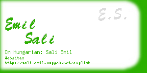 emil sali business card